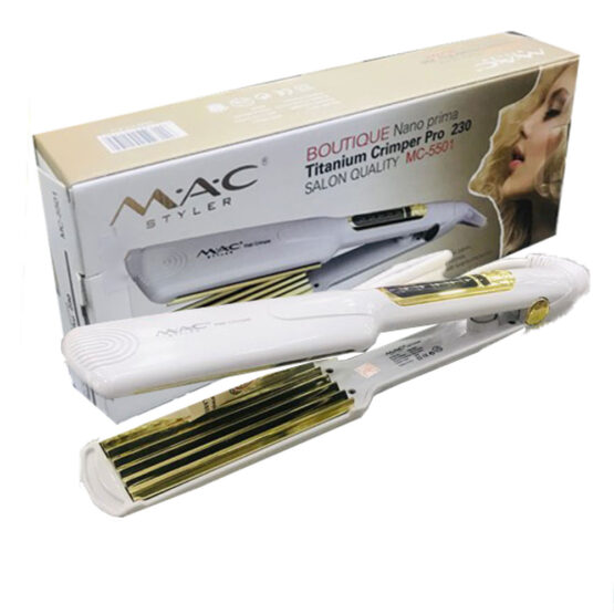 Mac Professional Hair Crimping Iron -MC-5501 Titanium Crimper Pro 230 -  