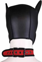 Full Face Mask Dog Puppy Hood Leather Helmet with Removable Mouth in Sri Lanka - Image 4