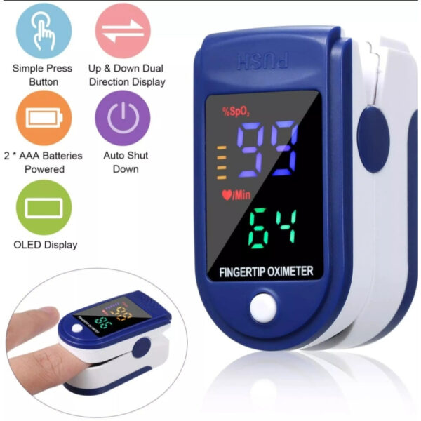 LK-87 Medical Fingertip Pulse Oximeter Blood Oxygen Saturation and Heart Rate Monitor
