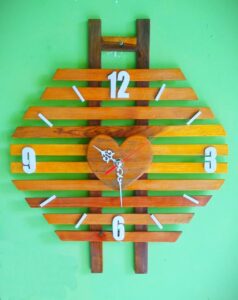 Wall clocks made of wood