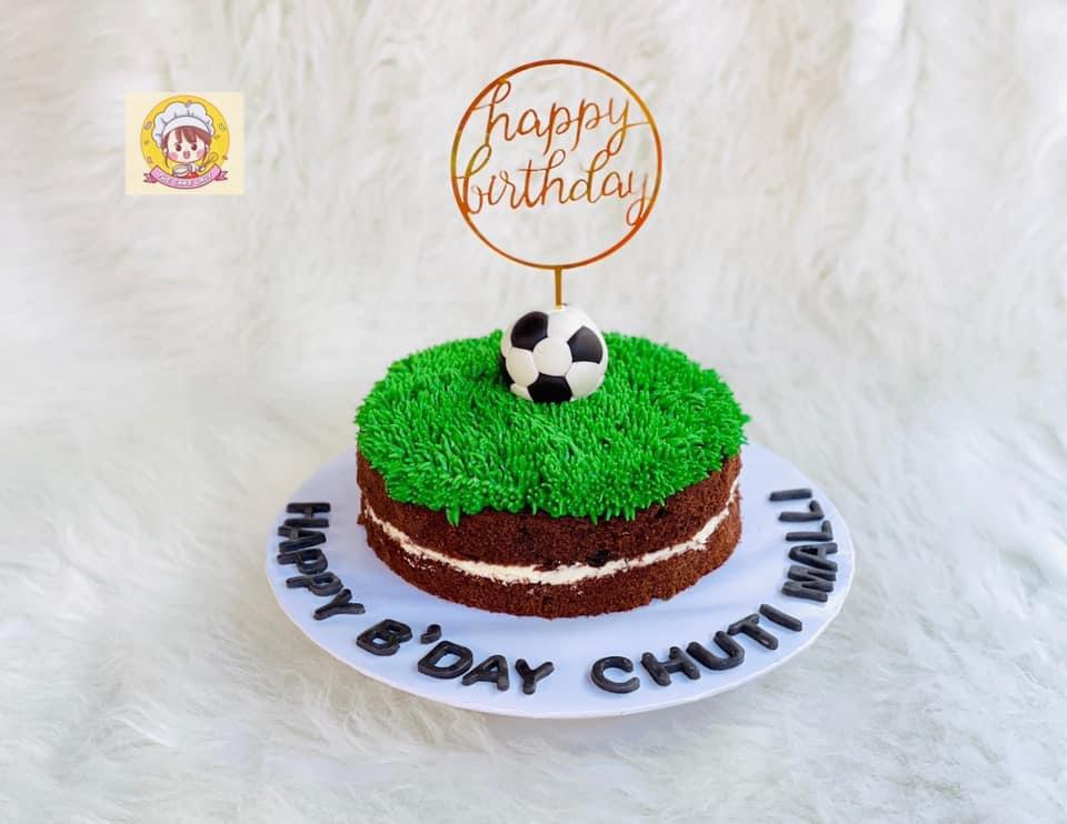 7inch soccer theme cake 足球 football | Baker Yin