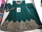 Color ready side work Bottom Gown With Dupatta - Image 2
