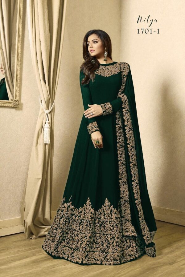 Color ready side work Bottom Gown With Dupatta