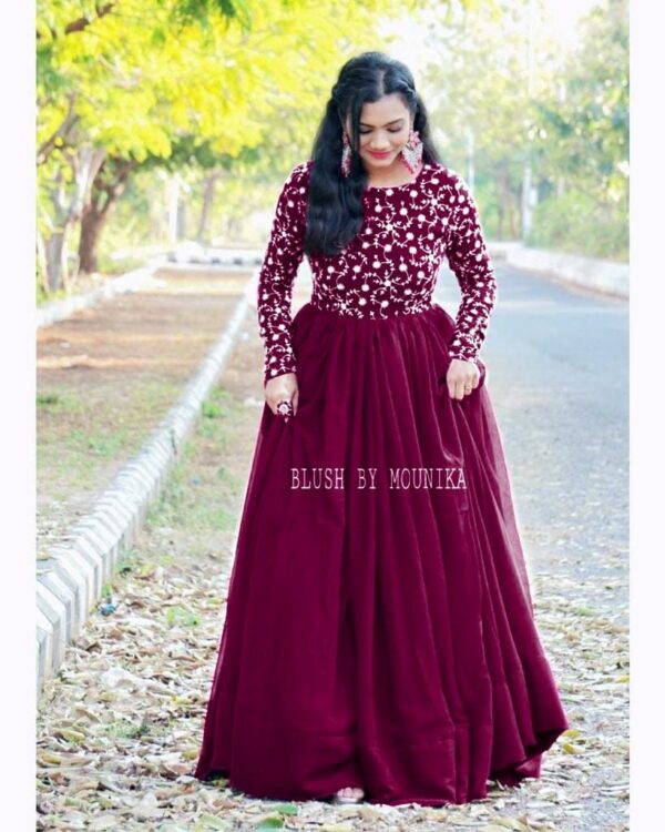 Sparking  Embroidery Gown to Party Wear