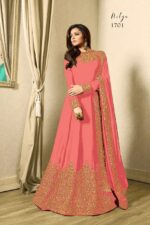 Color ready side work Bottom Gown With Dupatta - Image 7