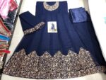 Color ready side work Bottom Gown With Dupatta - Image 10