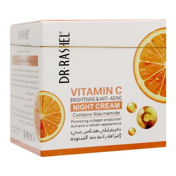 Dr Rashel Vitamin C Face Night Cream with Niacinamide and Collagen | Anti-Aging Moisturizer | Lift & Firming Skin 50g - Dr Rashel Cream Sri Lanka - Skin Care