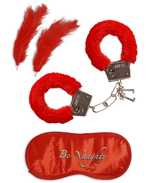 Handcuffs & Blindfold Feather Set for BDSM in Sri Lanka