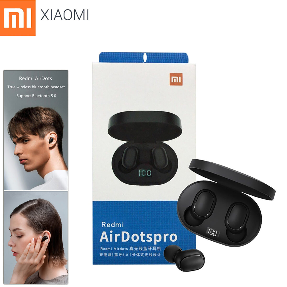 Xiaomi REDMI Airdots Bluetooth Earphones MI TWS True Wireless Ear Phones Ear Buds Headphones - redmi price in sri lanka