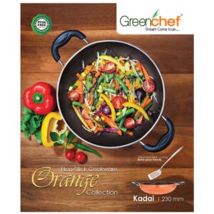 Greenchef Kadai 230 Namo With SS lid (non stick 230mm)
