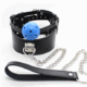 Gay Leather Mouth Ball Gag with Neck Collar and Chain in Sri Lanka