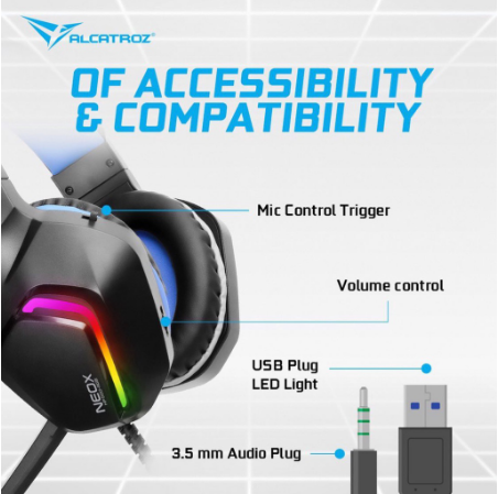 Udarata Computers - ⭕⭕ Alcatroz NEOX HP500 RGB Gaming Headphones