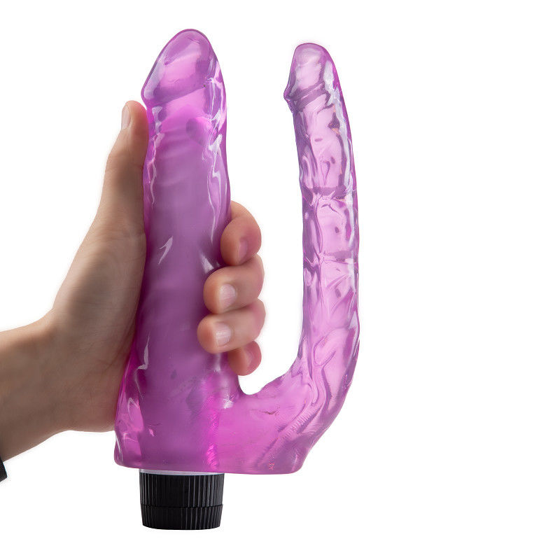 OEM TPE Vibrating Double Stepless Vibrator Dildo - Sex Toys Sri Lanka