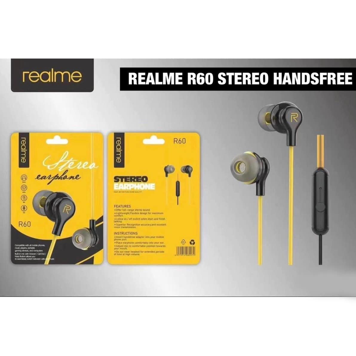 realme r60 stereo earphones