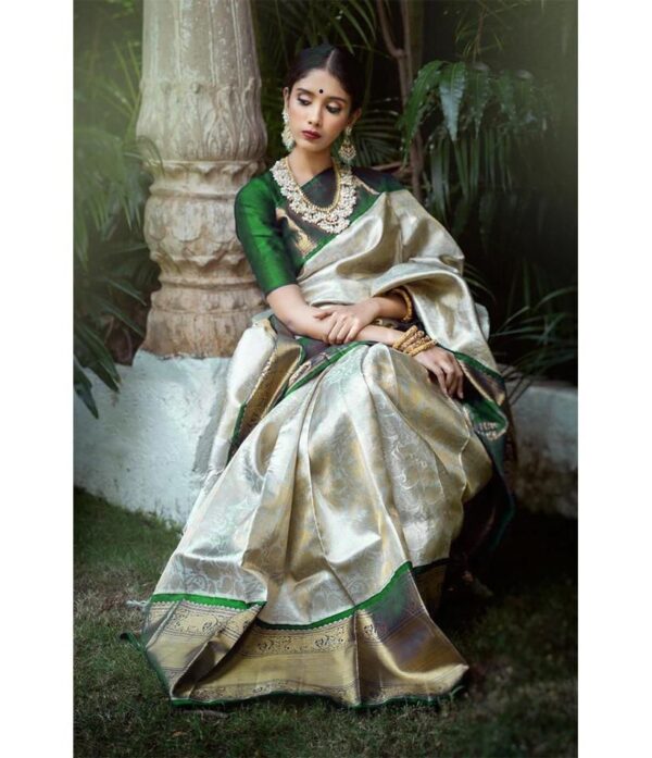 KP CREATION SOFT LICHI SILK CLOTH  SAREE
