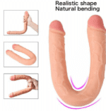 U-Shape Double Big Realistic Dildo in Sri Lanka - Dual-Ended Pleasure Toy - Sex Toys Sri Lanka