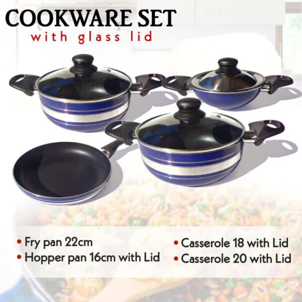 cookware set with glass lid