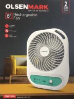 Olsenmark 6 Inch Reachargeble table mini Fan