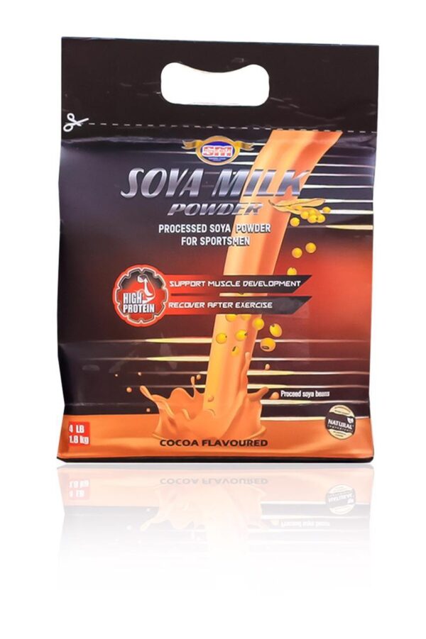 Super Mass Chocolate Flavor Soya Milk Powder For Sportsmen - 4Lb..