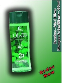 Roushun - 2 in 1 Olives Shampoo & Conditioner - 220ml