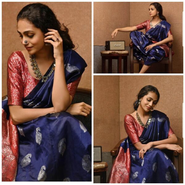 Litchi silk Saree