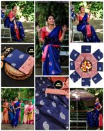 Litchi silk Saree - Image 3