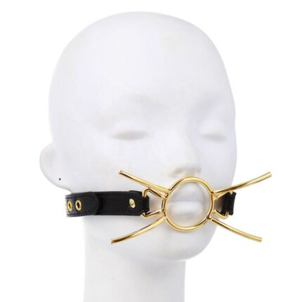 Ring Spider Metal Open Mouth Gag Tongue press BDSM Stainless steel mouth gag bondage mouth gag