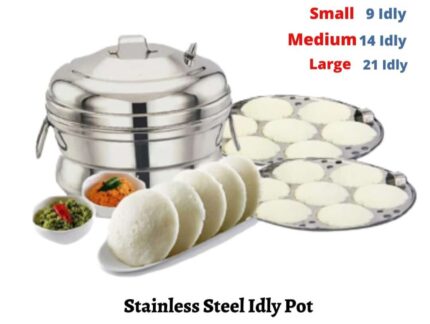 Idly Pot Stainless Steel -Bigen (Small-9 idly)