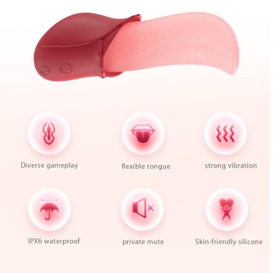 Rose Flower Clitoris Sucking Dildo Vibrator Tongue Brush Nipple Massager Pussy rose vibrator Sex Toys For Women - Sex toys Sri Lanka