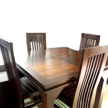 Dining Set 4 Seater-Teak