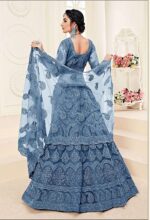 Embroidered Semi Stitched Lehenga Choli (Dark Blue) - Shop Sex Toys in Sri Lanka