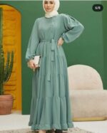 Mint  Crew neck  Unlined  Modest Dress