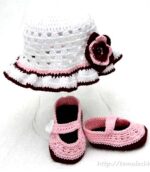 Crochet Hat & Shoes for baby girls in Sri Lanka - Buy stylish shoes at great prices
