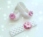 Crochet Baby Headband and Shoes - Shop Trendy Shoes in Sri Lanka at Best Prices