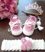 Crochet Baby Headband and Shoes set for sale in Sri Lanka - Affordable prices and stylish designs
