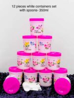 White containers with spoon ( Printed) - 12 pcs -350ml - Image 8