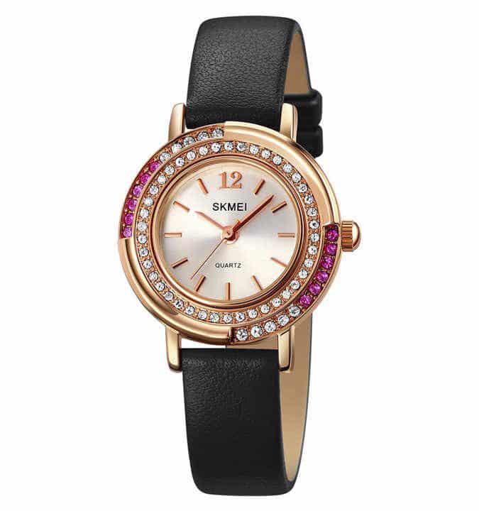 SKMEI-Fashion-Luxury-diamond-design-leather-strap-ladies-watch-Gold-Black-01