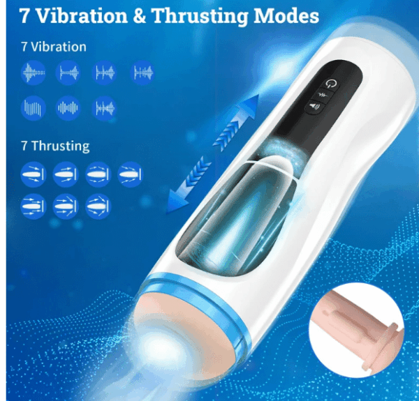 Male Masturbator Cup with Thrusting Modes - Sex Toy Sri Lanka