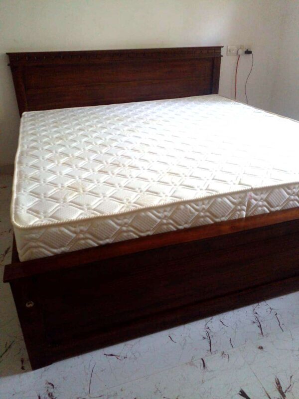 72” x72” Modern Teak Box Bed