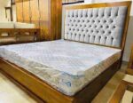 Teak Cushioned Box Bed 60x72 - Image 3