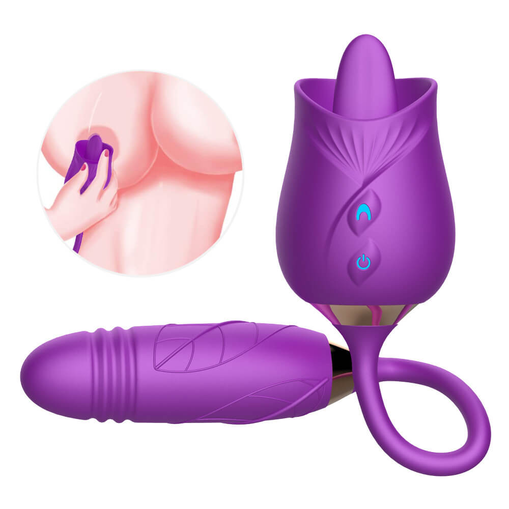 Rose-Vibrator-Thrusting-Dildo-purple-color