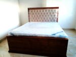 Teak Cushioned Box Bed 60x72