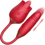 Rose Vibrator Thrusting Dildo Clit Licking Stimulator - Sex Toy Sri Lanka