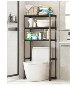 3-Tier Bathroom Rack Shelf Steel Freestanding Over Toilet Washer Laundry Stand