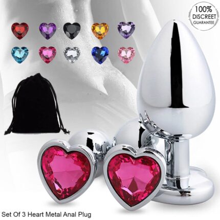 'Steel Anal Plug Set (Size S,M,L) - Premium Sex Toy Collection in Sri Lanka'