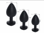 Anal Plugs Butt Plug - 3 Pcs 3 Sizes Silicone Butt Plug Sex Toy for sale in Sri Lanka
