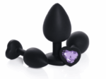 "Silicone Anal Plugs Butt Plug Set - 3 Sizes Sex Toy Sri Lanka"