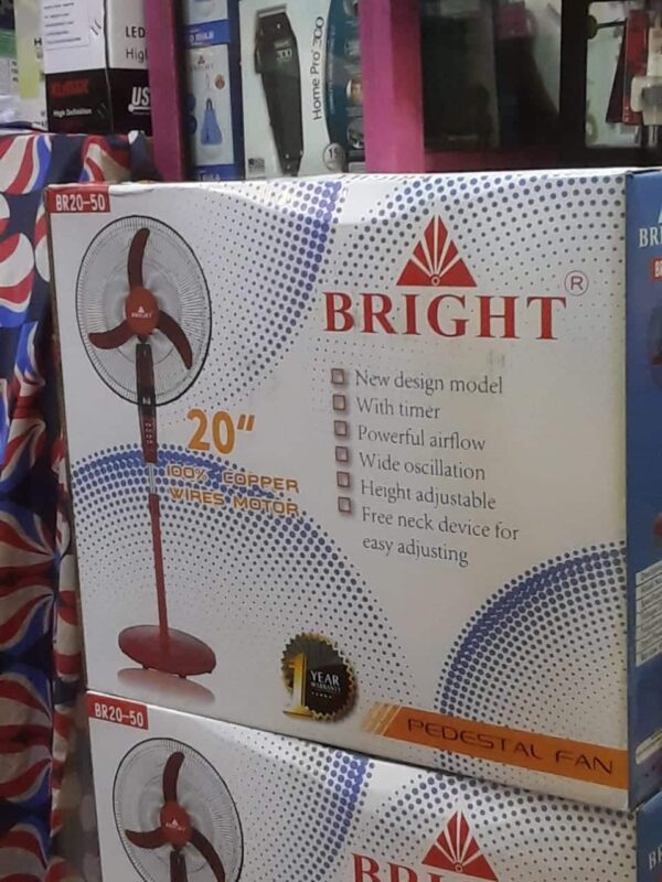 Bright Pedestal Fan 20"