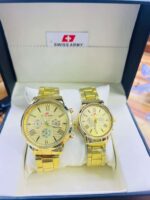 Swiss Army Chain Gold Watch Couple Watch - Sex Toys Sri Lanka
