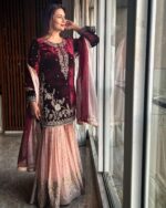 Dark Maroon Embroidery Work Viscose Velvet Lehenga Choli - Buy Sex Toys Online Sri Lanka